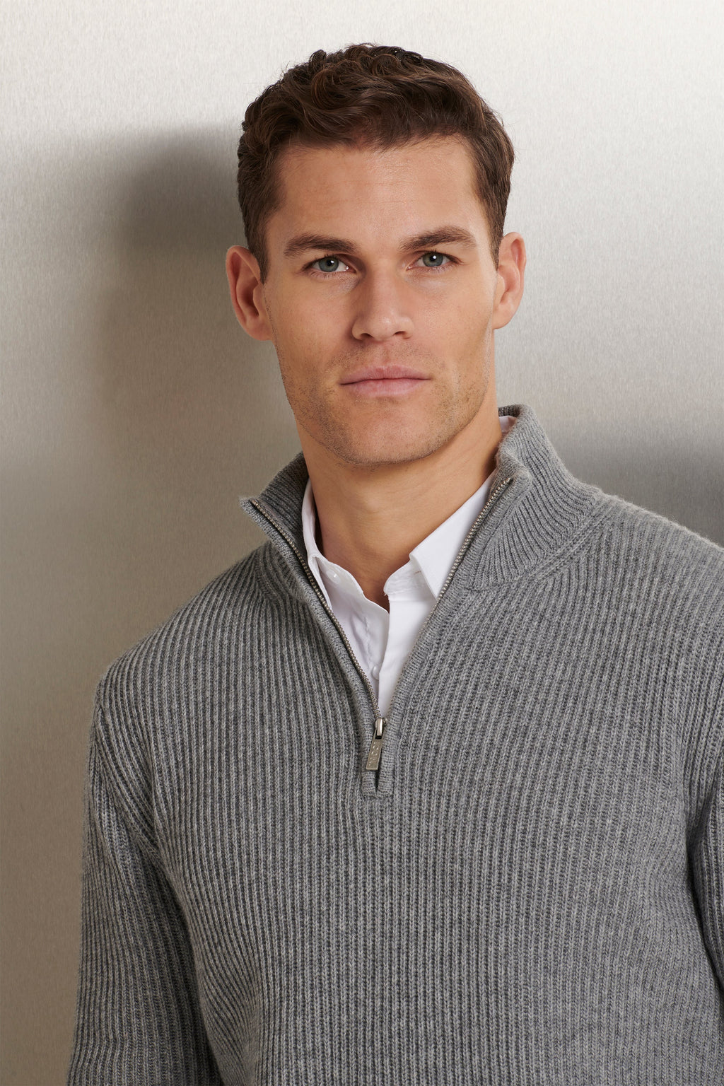 THE VICO QUARTER ZIP. HEAVY KNIT, SHARP FIT