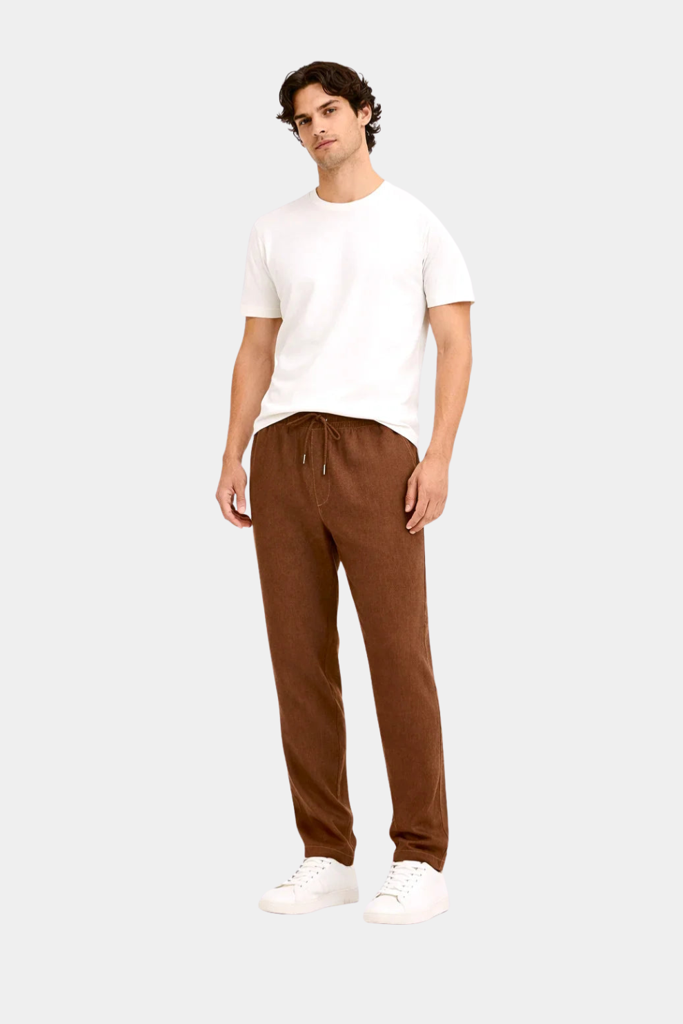 NATURAL LINEN TROUSERS