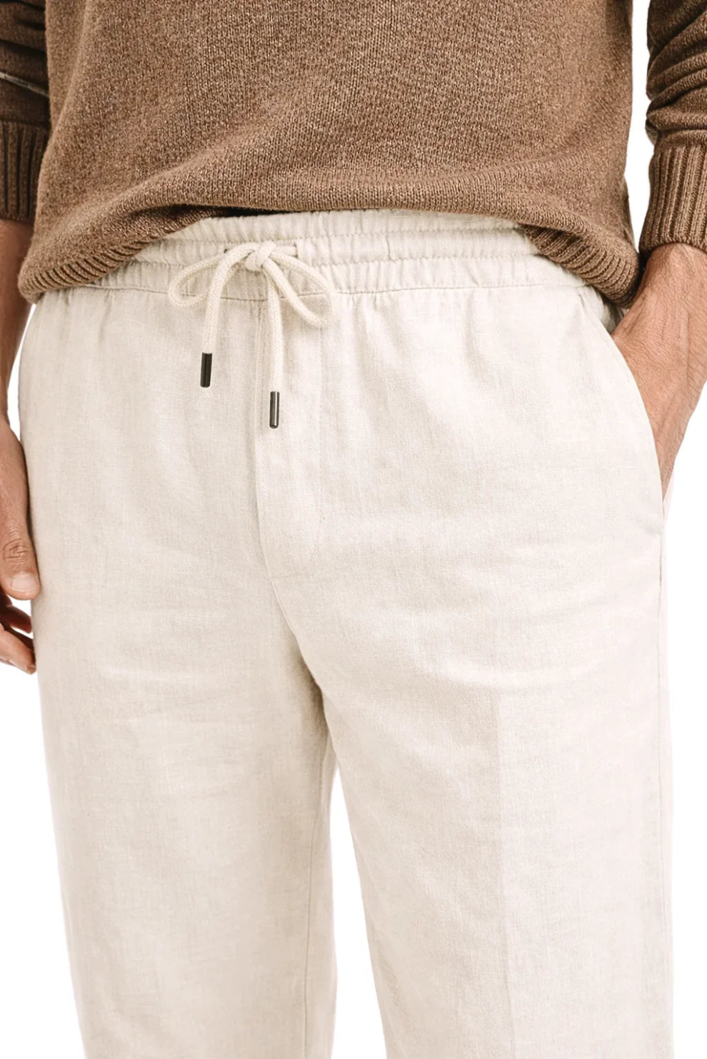 NATURAL LINEN TROUSERS