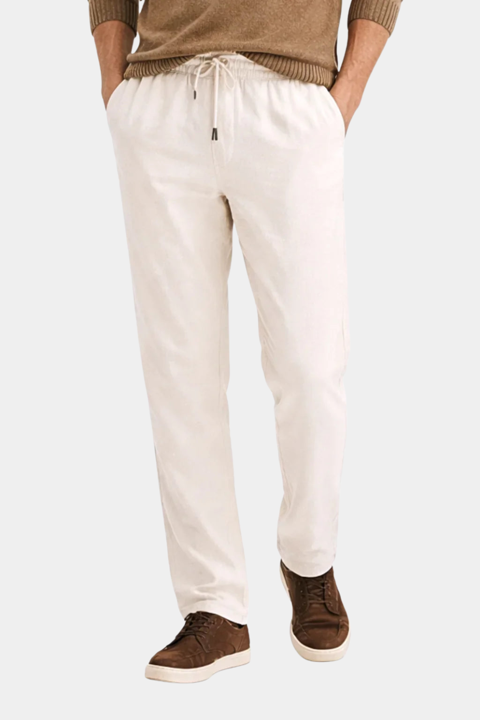 NATURAL LINEN TROUSERS
