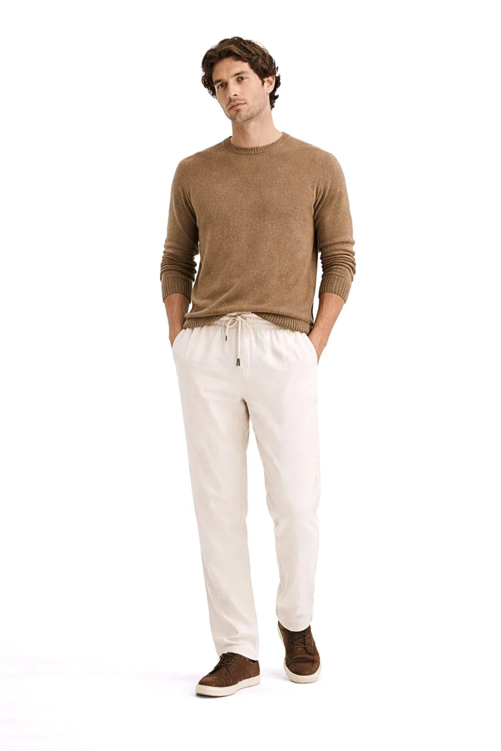 NATURAL LINEN TROUSERS